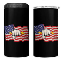 Electrician American Flag 4 in 1 Can Cooler Tumbler Patriotic Electrical Worker