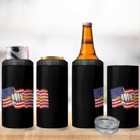 Electrician American Flag 4 in 1 Can Cooler Tumbler Patriotic Electrical Worker