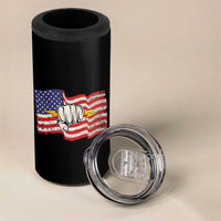Electrician American Flag 4 in 1 Can Cooler Tumbler Patriotic Electrical Worker