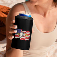 Electrician American Flag 4 in 1 Can Cooler Tumbler Patriotic Electrical Worker