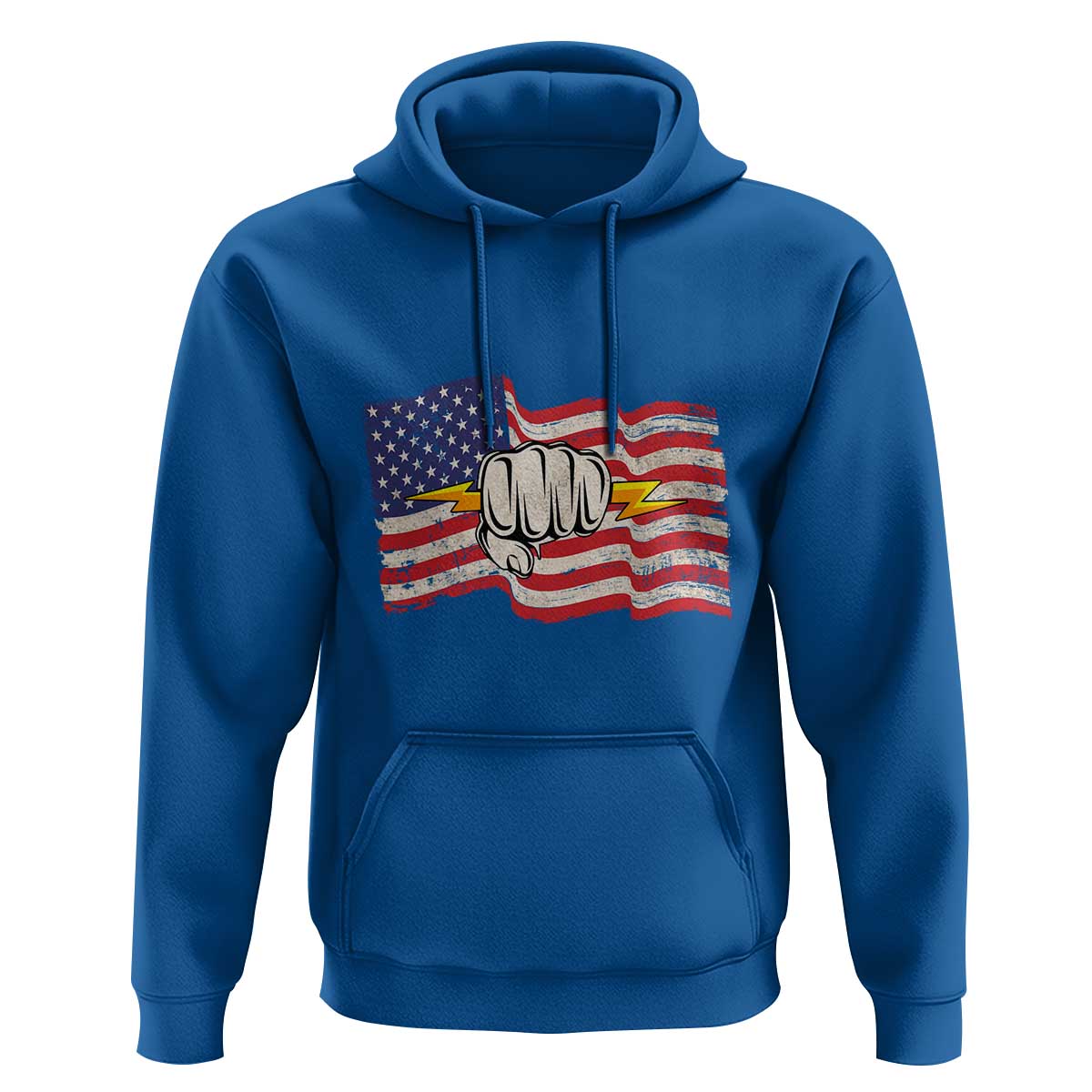 Electrician American Flag Hoodie Patriotic Electrical Worker - Wonder Print Shop