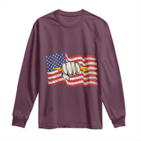 Electrician American Flag Long Sleeve Shirt Patriotic Electrical Worker - Wonder Print Shop