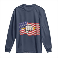 Electrician American Flag Long Sleeve Shirt Patriotic Electrical Worker - Wonder Print Shop