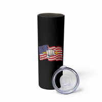 Electrician American Flag Skinny Tumbler Patriotic Electrical Worker