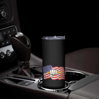 Electrician American Flag Skinny Tumbler Patriotic Electrical Worker