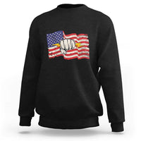 Electrician American Flag Sweatshirt Patriotic Electrical Worker - Wonder Print Shop