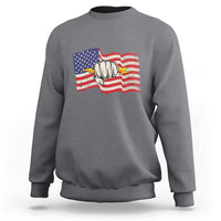 Electrician American Flag Sweatshirt Patriotic Electrical Worker - Wonder Print Shop