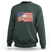 Electrician American Flag Sweatshirt Patriotic Electrical Worker - Wonder Print Shop