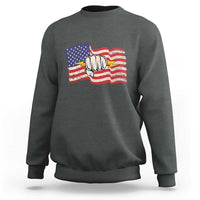 Electrician American Flag Sweatshirt Patriotic Electrical Worker - Wonder Print Shop