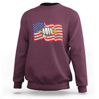 Electrician American Flag Sweatshirt Patriotic Electrical Worker - Wonder Print Shop