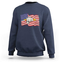 Electrician American Flag Sweatshirt Patriotic Electrical Worker - Wonder Print Shop