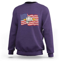 Electrician American Flag Sweatshirt Patriotic Electrical Worker - Wonder Print Shop