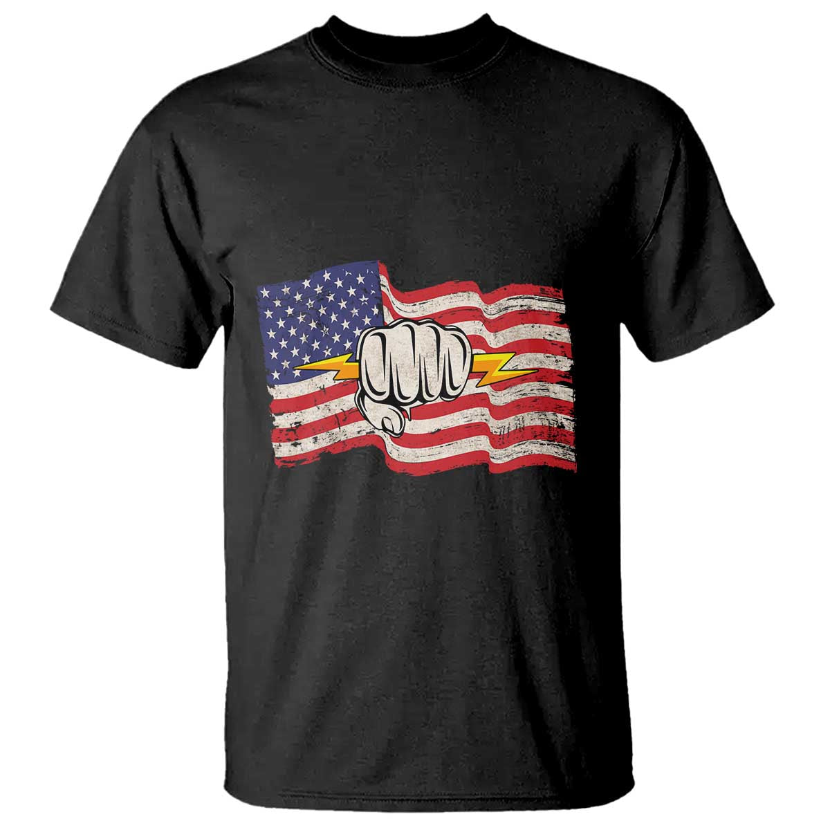 Electrician American Flag T Shirt Patriotic Electrical Worker - Wonder Print Shop