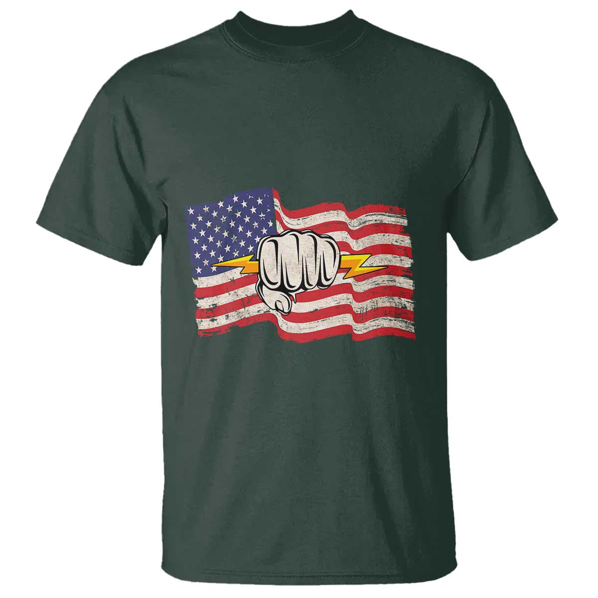 Electrician American Flag T Shirt Patriotic Electrical Worker - Wonder Print Shop