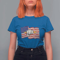 Electrician American Flag T Shirt For Women Patriotic Electrical Worker - Wonder Print Shop