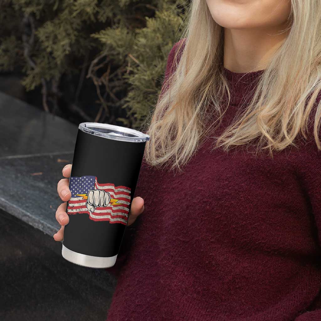 Electrician American Flag Tumbler Cup Patriotic Electrical Worker
