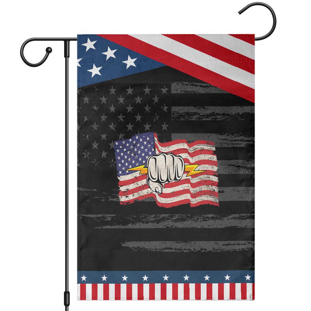 Electrician American Flag Garden Flag Patriotic Electrical Worker