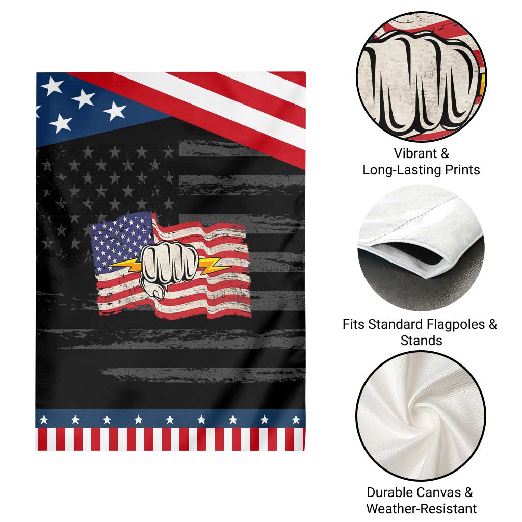 Electrician American Flag Garden Flag Patriotic Electrical Worker