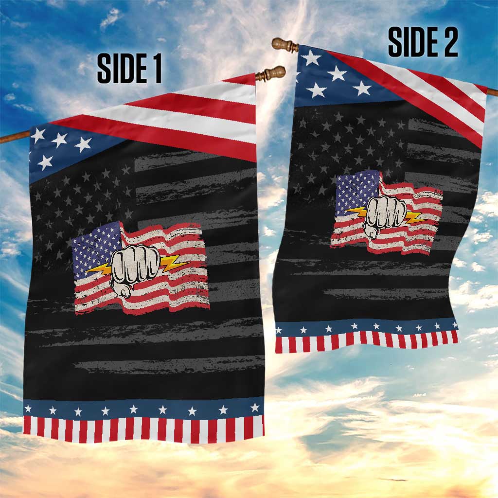 Electrician American Flag Garden Flag Patriotic Electrical Worker