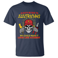 Funny Electrician Skull T Shirt Electrical Engineer Electricity Lineman - Wonder Print Shop