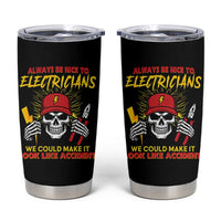 Funny Electrician Skull Tumbler Cup Electrical Engineer Electricity Lineman