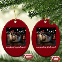 Somebody's Feral Aunt Ceramic Ornament Funny Neil The Seal Meme