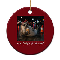 Somebody's Feral Aunt Ceramic Ornament Funny Neil The Seal Meme
