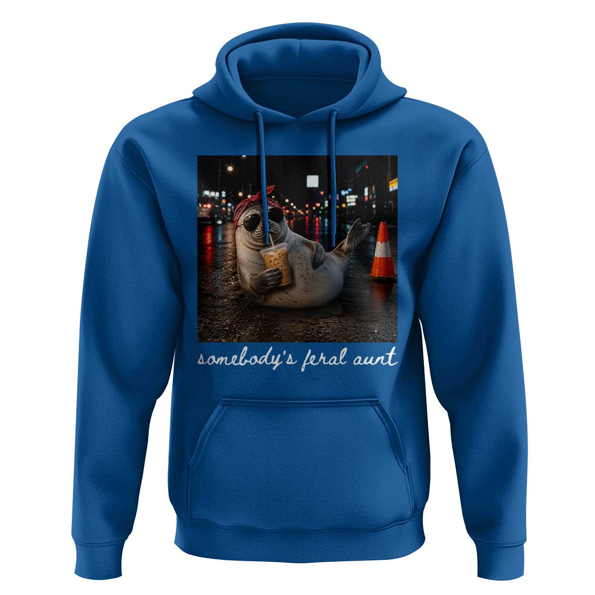 Somebody's Feral Aunt Hoodie Funny Neil The Seal Meme