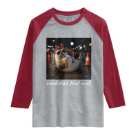 Somebody's Feral Aunt Raglan Shirt Funny Neil The Seal Meme