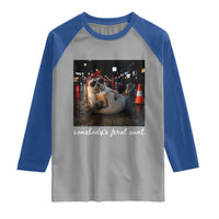 Somebody's Feral Aunt Raglan Shirt Funny Neil The Seal Meme