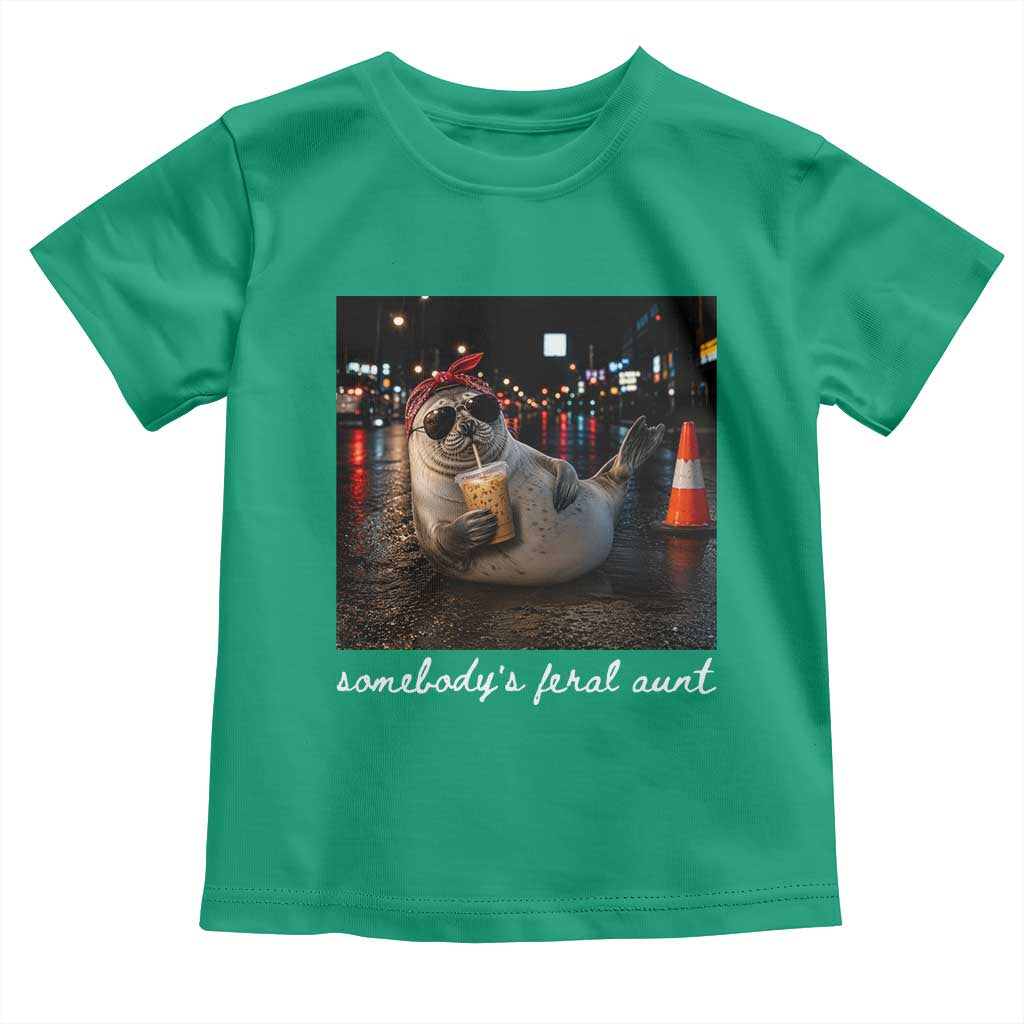 Somebody's Feral Aunt Toddler T Shirt Funny Neil The Seal Meme