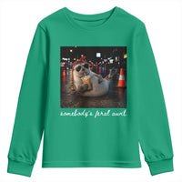 Somebody's Feral Aunt Youth Sweatshirt Funny Neil The Seal Meme