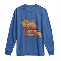 Retro Gateway Arch St Louis Missouri Map Outline Long Sleeve Shirt