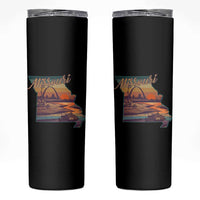 Retro Gateway Arch St Louis Missouri Map Outline Skinny Tumbler