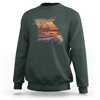 Retro Gateway Arch St Louis Missouri Map Outline Sweatshirt