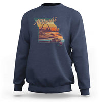 Retro Gateway Arch St Louis Missouri Map Outline Sweatshirt