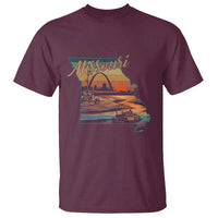 Retro Gateway Arch St Louis Missouri Map Outline T Shirt