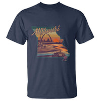 Retro Gateway Arch St Louis Missouri Map Outline T Shirt
