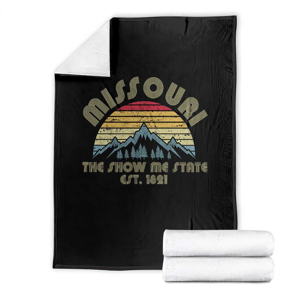 Retro Missouri The Show Me State USA America Souvenir Gift Throw Blanket The Show Me State USA America Souvenir