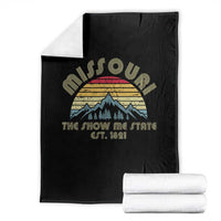 Retro Missouri The Show Me State USA America Souvenir Gift Throw Blanket The Show Me State USA America Souvenir