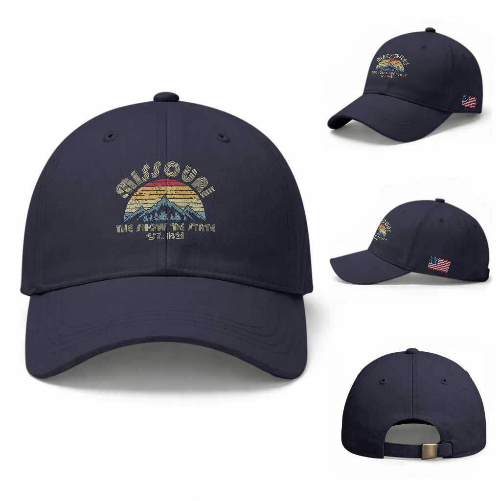 Retro Missouri The Show Me State USA America Souvenir Gift Baseball Cap The Show Me State USA America Souvenir