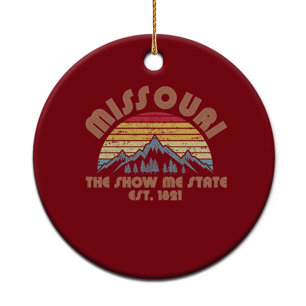 Retro Missouri The Show Me State USA America Souvenir Gift Ceramic Ornament The Show Me State USA America Souvenir