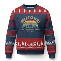 Retro Missouri The Show Me State USA America Souvenir Gift Ugly Christmas Sweater The Show Me State USA America Souvenir