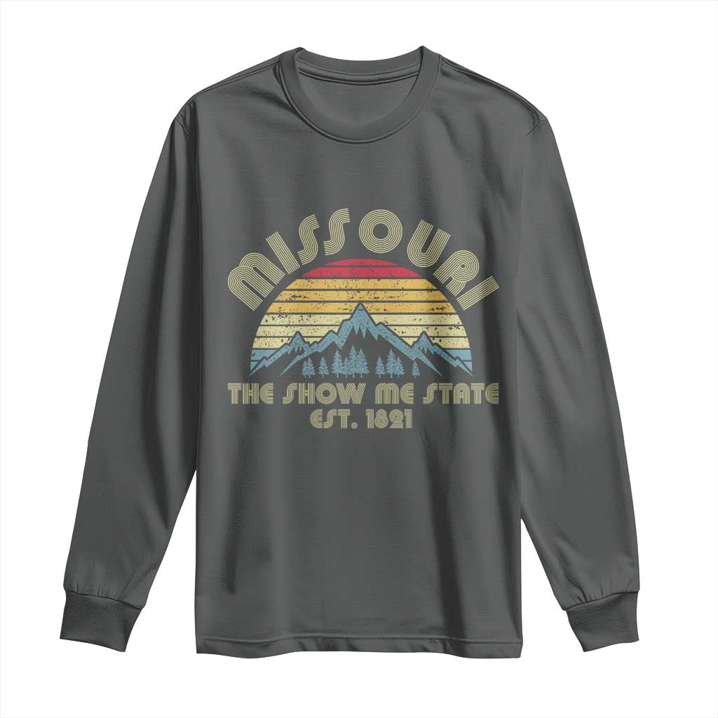 Retro Missouri The Show Me State USA America Souvenir Gift Long Sleeve Shirt The Show Me State USA America Souvenir