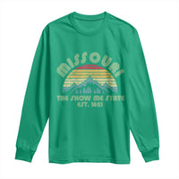 Retro Missouri The Show Me State USA America Souvenir Gift Long Sleeve Shirt The Show Me State USA America Souvenir