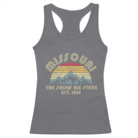 Retro Missouri The Show Me State USA America Souvenir Gift Racerback Tank Top The Show Me State USA America Souvenir