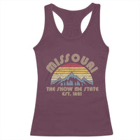 Retro Missouri The Show Me State USA America Souvenir Gift Racerback Tank Top The Show Me State USA America Souvenir
