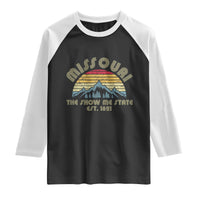 Retro Missouri The Show Me State USA America Souvenir Gift Raglan Shirt The Show Me State USA America Souvenir