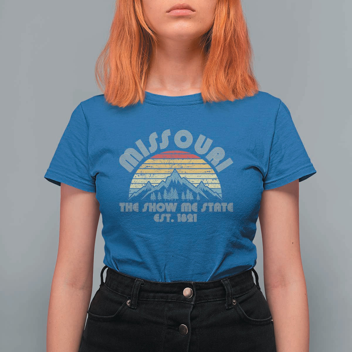 Retro Missouri The Show Me State USA America Souvenir Gift T Shirt For Women The Show Me State USA America Souvenir