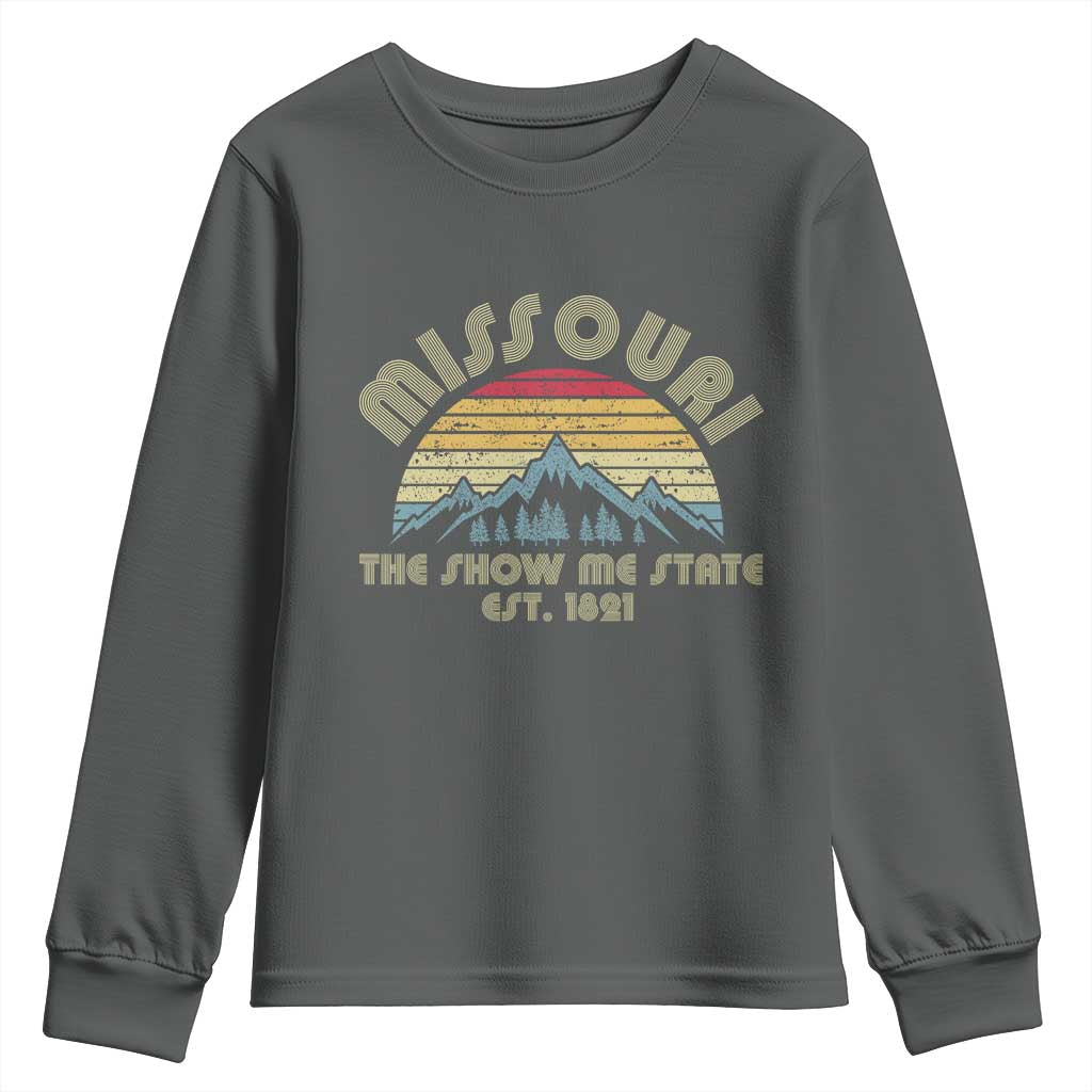 Retro Missouri The Show Me State USA America Souvenir Gift Youth Sweatshirt The Show Me State USA America Souvenir